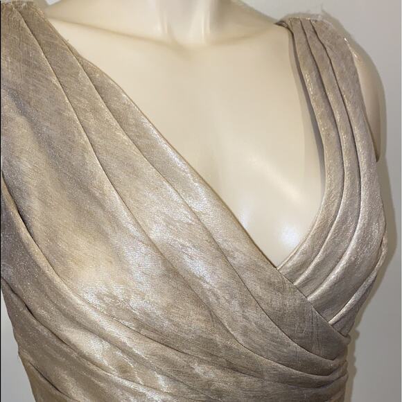 Roland Nivelais Bergdorf Goodman Gold Long Dress high couture Maxi - Picture 12 of 16